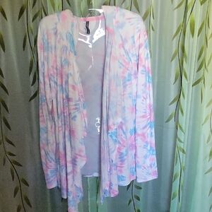 Colorful Tie-Dye Cardigan